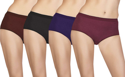 Menit New Jasmine Women Hipster Multicolor Panty(Pack of 4)