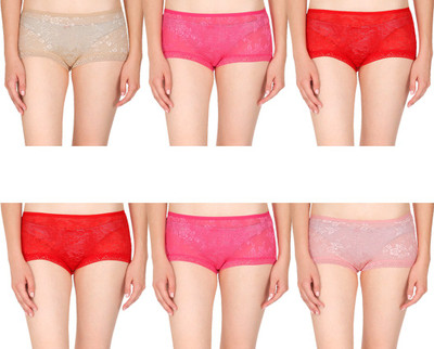 By The Way Women Bikini Multicolor Panty(Pack of 6)
