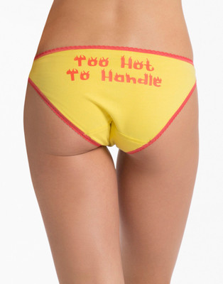 

PrettySecrets Be Cheeky Too Hot Women's Bikini Yellow, Orange Panty(Pack of 1)