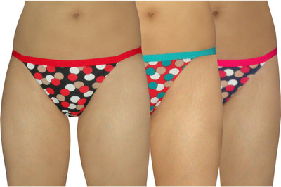 Selfcare Panty Set Women's Hipster Red, Blue, Pink Panty(Pack of 3), Blue;pink;red