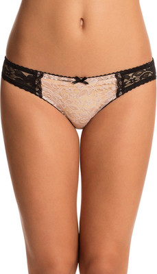 PrettySecrets Women Bikini Beige, Black Panty(Pack of 1, Nude;black