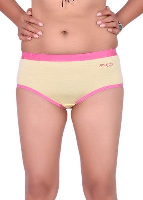 Pusyy Women Hipster Yellow Panty(Pack of 1)