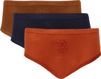 

Vaishma Embroidered-ML1 Women's Hipster Multicolor Panty(Pack of 3)