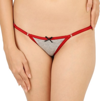 Vaishna Women Bikini Red, Grey Panty(Pack of 1) at flipkart