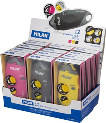 

Milan Cutter Plastic Grip Hand-held Paper Cutter(Set Of 12, Multicolor)