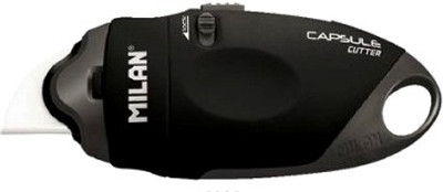 

Milan Capsule Rubber Grip Hand-held Paper Cutter(Set Of 1, Black)