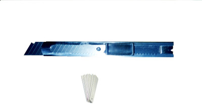 Nylon ss Metal Grip Hand-held Paper Cutter(Set Of 1, SILVER)