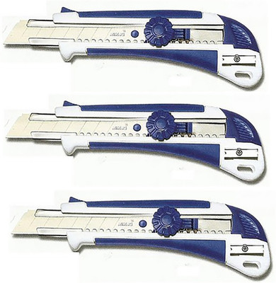 

Misaki Snap-Off Rubber Grip Hand-held Paper Cutter(Set Of 3, Blue)