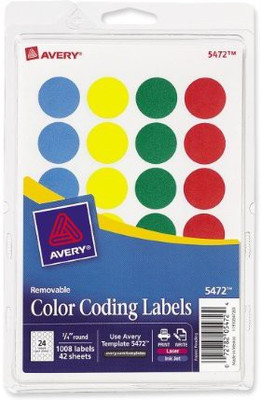 

Avery Self-adhesive Paper Label(Multi Colour)