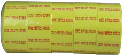 

Zblack Price label with ink cartrage self adhesive Paper Label(Yellow, Black)