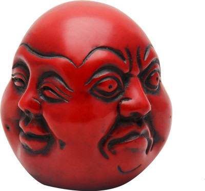 

shivika enterprises 4 face laughing buddha Fibre Paper Weights with Matte(Set Of 1, Red)