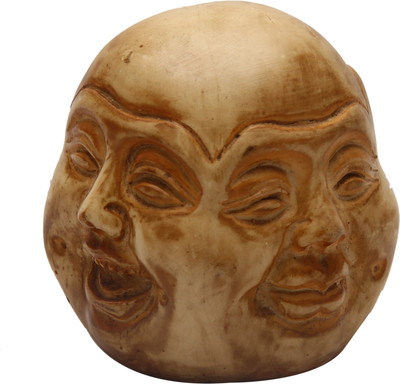 

shivika enterprises 4 face laughing buddha Fibre Paper Weights with Matte(Set Of 1, Brown)