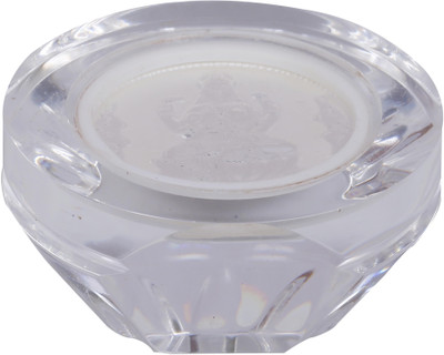

Siri Creations Super Acralyic Paper Weights with Silver(Set Of 1, White)