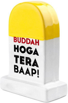 

Happily Unmarried 60 Years Milestone Ceramic Paper Weights(Set Of 1, Yellow)
