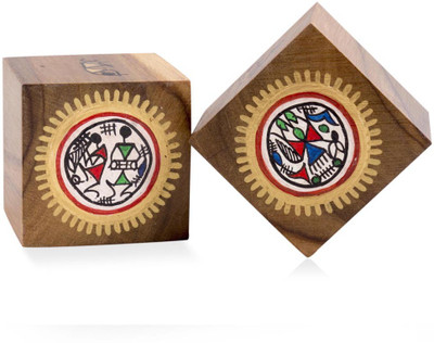 

VarEesha Set of Two Wooden Paper Weights with Matte Finish(Set Of 2, Brown)