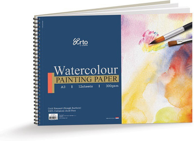 Campap-Arto-Cold-Pressed-A3-300-gsm-Watercolor-Paper-Set-of-1-White