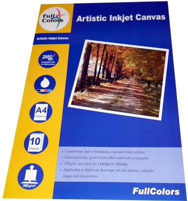 

Full Colors Artistic Canvas Paper 380 GSM A4 Canvas Paper(Set of 1, White)