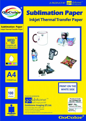 26% OFF on Gocolor Transfer Paper Unruled A4 Sublimation Mug Printing Paper(Set of 1, White) 26% OFF on Gocolor Transfer Paper Unruled A4 Sublimation Mug Printing Paper(Set of 1, White)