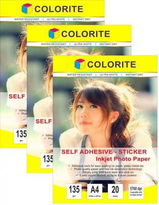 Colorite 135gsm Sheets Cast Coated Inkjet Unruled A4 Photo Paper(Set of 3, White) Flipkart