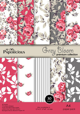 

PAPERICIOUS DESIGNER PRINTED A4 A4 paper(Set of 1, GREY AND RED)
