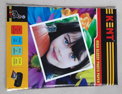 

Kent Glossy Unrilled A4 Photo Paper(Set of 5, White)