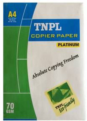 

TNPL 70 GSM Unruled A4 A4 paper(Set of 1, White)