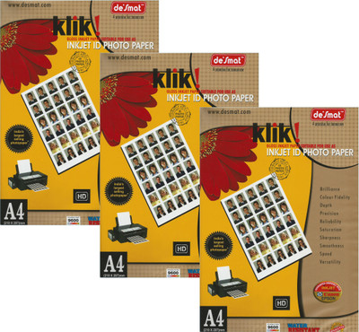 

Desmat Klikid Unruled A4 Photo Paper(Set of 3, White)
