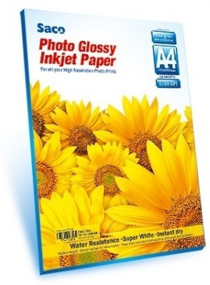 

Saco A4-130 GSM Photo Glossy Paper - 50 Sheets Unruled A4 Inkjet Paper(Set of 50, White)