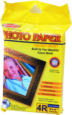 

Bambalio 180 GSM 100 Sheets Post Card Size Glossy Unruled 4"x 6" Photo Paper(Set of 1, White)