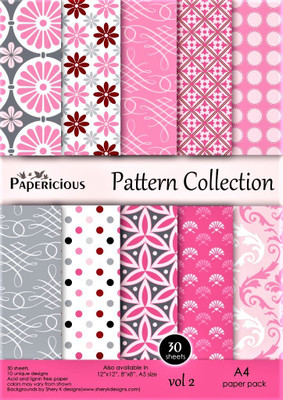 

PAPERICIOUS DESIGNER PRINTED A4 A4 paper(Set of 1, Pink)