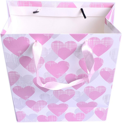 

Enwraps Printed Party Bag(Pink, Pack of 4)