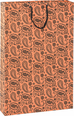 

Bdpp Paper Processers Premium Gift Printed Party Bag(Orange, Black, Pack of 10)