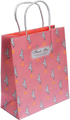 

Enwraps Printed Party Bag(Pink, Pack of 5)