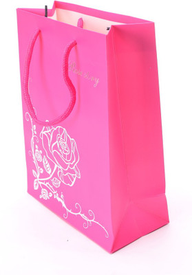 

Enwraps Rose Story Series (3pc ) Printed Party Bag(Pink, Pack of 3)