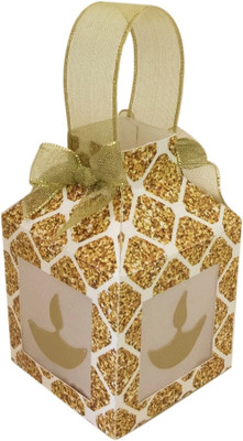 

Crack of Dawn Crafts Printed Party Bag(Gold, Pack of 4)