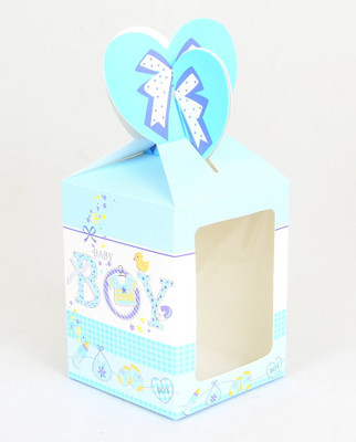 

Enwraps Blue Boy Pram Dress Gift (6 Pc ) 10*10*14 (LBHcm) Printed Party Box(Multicolor, Pack of 6)