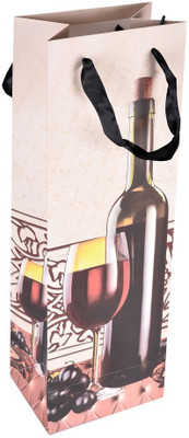 Enwraps Printed Party Bag(Black, Pack of 6)