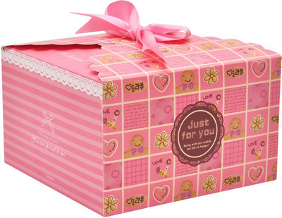 

Enwraps Printed Party Box(Pink, Pack of 4)