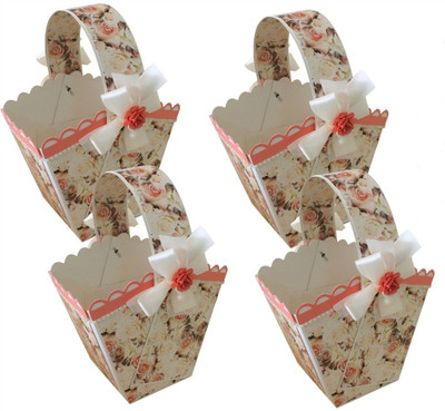 

Crack of Dawn Crafts Printed Party Pouch(Red, Pack of 4)