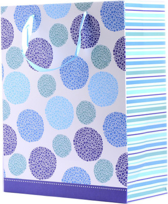 

Enwraps Printed Party Bag(Blue, Pack of 4)