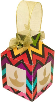 Crack of Dawn Crafts Printed Party Box(Purple, Orange, Green, Pack of 4)