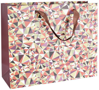 Enwraps Printed Party Bag(Brown, Pack of 6)