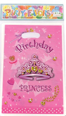 

Funcart Birthday Princess Lootbag Printed Party Bag(Pink, Pack of 6)