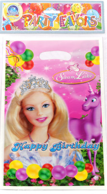 

Funcart Riding Princess Lootbag Printed Party Bag(Pink, Pack of 6)