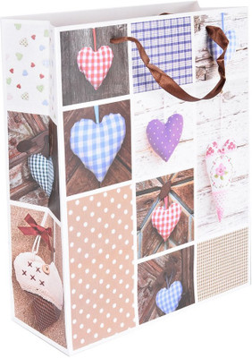 

Enwraps Printed Party Bag(Brown, Pack of 4)