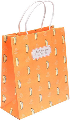 Enwraps Printed Party Bag(Orange, Pack of 5)
