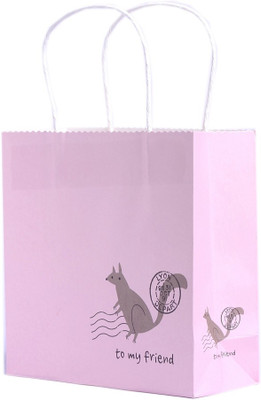 

Enwraps Printed Party Bag(Pink, Pack of 5)