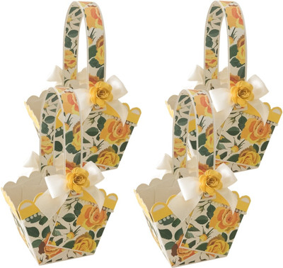 

Crack of Dawn Crafts Printed Party Pouch(Yellow, Pack of 4)