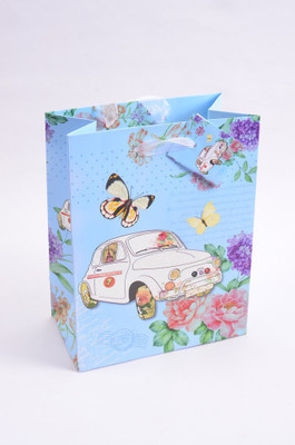 Enwraps Vibrant Series Car Print Medium (3 pcs) Printed Party Bag(Multicolor, Pack of 3)