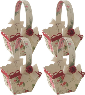 

Crack of Dawn Crafts Printed Party Pouch(Pink, Pack of 4)